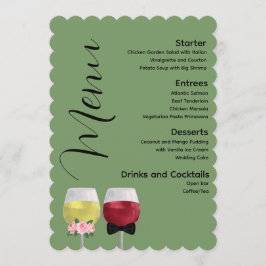 ボホヴィンテージディナーパーティーカップル結婚ワイン メニュー