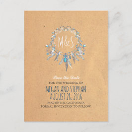 ボホヴィンテージドリームキャッチャーは日付を保存 案内ポストカード