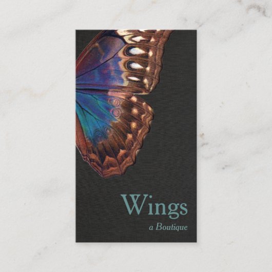 ボホヴィンテージバタフライウィング自然 名刺 (正面)