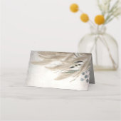 ボホヴィンテージパンパスグラス結婚ズ プレイスカード (裏面)