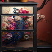 ボホヴィンテージビクトリアンデコップピーコック 薄葉紙