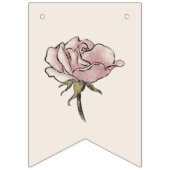 ボホヴィンテージフローラベージュウェルカムベビーシャワー バンティングフラッグ (第1の旗)