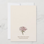 ボホヴィンテージフローラベージュスイートリトルベビーシャワー 招待状 (裏面)