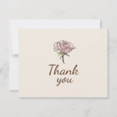 ボホヴィンテージフローラベージュベビーシャワー サンキューカード (正面)