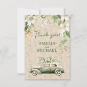 ボホヴィンテージフローラボタニッ結婚クス サンキューカード (正面)