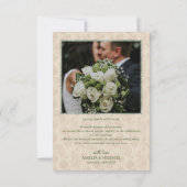 ボホヴィンテージフローラボタニッ結婚クス サンキューカード (裏面)