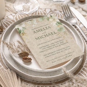 ボホヴィンテージフローラボタニッ結婚クス 招待状