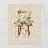 ボホヴィンテージフローラ植物学結婚のメニュー (裏面)