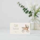 ボホヴィンテージベビーキャリッジおむつラッフル エンクロージャーカード (スタンド正面)