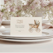 ボホヴィンテージベビーキャリッジおむつラッフル エンクロージャーカード