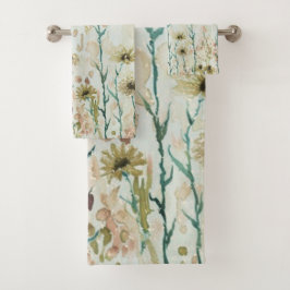 ボホヴィンテージベージュワイルドフラワー バスタオルセット