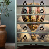 ボホヴィンテージボヘミアン熱気球デコパージュ 薄葉紙