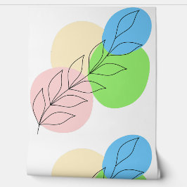 ボホヴィンテージレトロ葉抽象芸術 壁紙