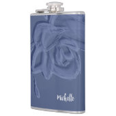 ボホヴィンテージ芸術的ブルー花 フラスク (左)