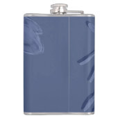 ボホヴィンテージ芸術的ブルー花 フラスク (裏面)