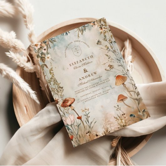 ボホーきのこの野結婚花 招待状