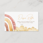 ボホーここ来に息子の赤ん坊シャワーおむつラッフル エンクロージャーカード (正面)