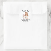 ボホーな優しい女性のハートの花束をありがとう ラウンドシール (バッグ)