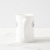 ボホーの写真枠とテキスト付きのかわいいスタイルの写真 ボーンチャイナマグカップ (裏面)