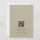 ボホーの葉とワインボヘミ結婚アン 招待状 (裏面)