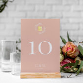 ボホーほこりっぽいピンクの葉モダンリース中国の結婚の テーブルナンバー