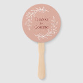 ボホーほこりっぽいピンクの葉モダンリース中国の結婚の ハンドファン (裏面)