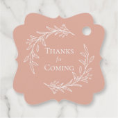 ボホーほこりっぽいピンク中国のの葉結婚リース感謝していの2 フェイバータグ (裏面)