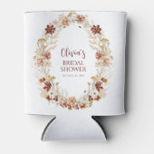 ボホーアースィー秋温かい花のブライダルシャワーカスタム 缶クーラー (正面)