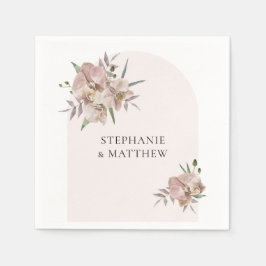 ボホーアーチダスティオーキンスフローラ結婚ズ スタンダードカクテルナプキン