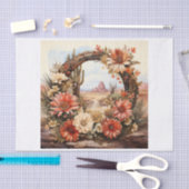 ボホーウェスタンフローラリースブーケforデコペ 薄葉紙 (クラフト)