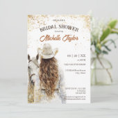 ボホーウェスタンブライドワイルドウエストカントリー女性のカーボーイ 招待状 (スタンド正面)