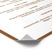 ボホーウェスタン結婚ズの甘いデザートバーのサイン ポスター (角)