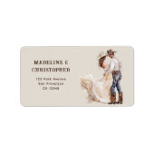 ボホーウェスタン結婚ランカン差出人住所 ラベル (正面)