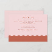 ボホーウェーブエッジ赤面&テラコッタ結婚の詳細 エンクロージャーカード (正面/裏面)