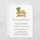 ボホーウォーターカラープラントキャット引っ越し祝いパーティー招待状 招待状 (正面)