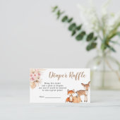 ボホーウッドランドカボチャ赤ちゃんシャワーおむつラッフル エンクロージャーカード (スタンド正面)