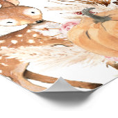 ボホーウッドランドカボチャ赤ちゃんシャワーパーティーの好意 ポスター (角)