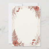 ボホーウッドランドフォレスト結婚式招待状カード 招待状 (裏面)