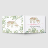 ボホーウッドランドフローラベーンファーンフェーンブロージベビーガール ゲストブック (全面)