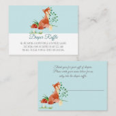 ボホーウッドランドボーイキツネベビーシャワーオムツラッフル エンクロージャーカード (正面/裏面)