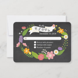 ボホーウッドランドリースオンチャックボ結婚ードズ 出欠カード