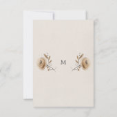 ボホーウッドランド仮想ベビーシャワー招待状カード 招待状 (裏面)