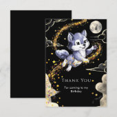 ボホーウルフ誕生日 サンキューカード (正面/裏面)