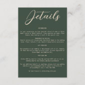 ボホーオレンジグリーン結婚ズ詳細Qrコードシンプル エンクロージャーカード (正面)