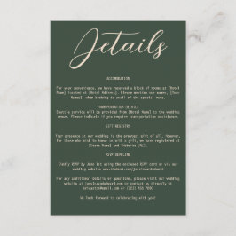 ボホーオレンジグリーン結婚ズ詳細Qrコードシンプル エンクロージャーカード