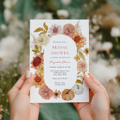 ボホーオータムズアンドパンプキンスブライダルシャワー 招待状