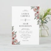 ボホーオータムフローラテラコッタ結婚ズ 招待状 (スタンド正面)