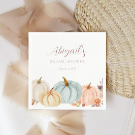 ボホーオータムフローラパンプキンブライダルシャワー スタンダードカクテルナプキン