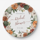 ボホーオータムブライダルシャワー ペーパープレート (正面)
