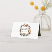 ボホーオータム結婚フローラ プレイスカード (裏面)